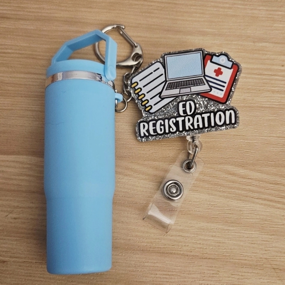 Blue Key & Card Holder
